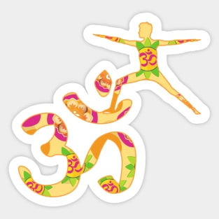 Yellow OM YOGA Sticker